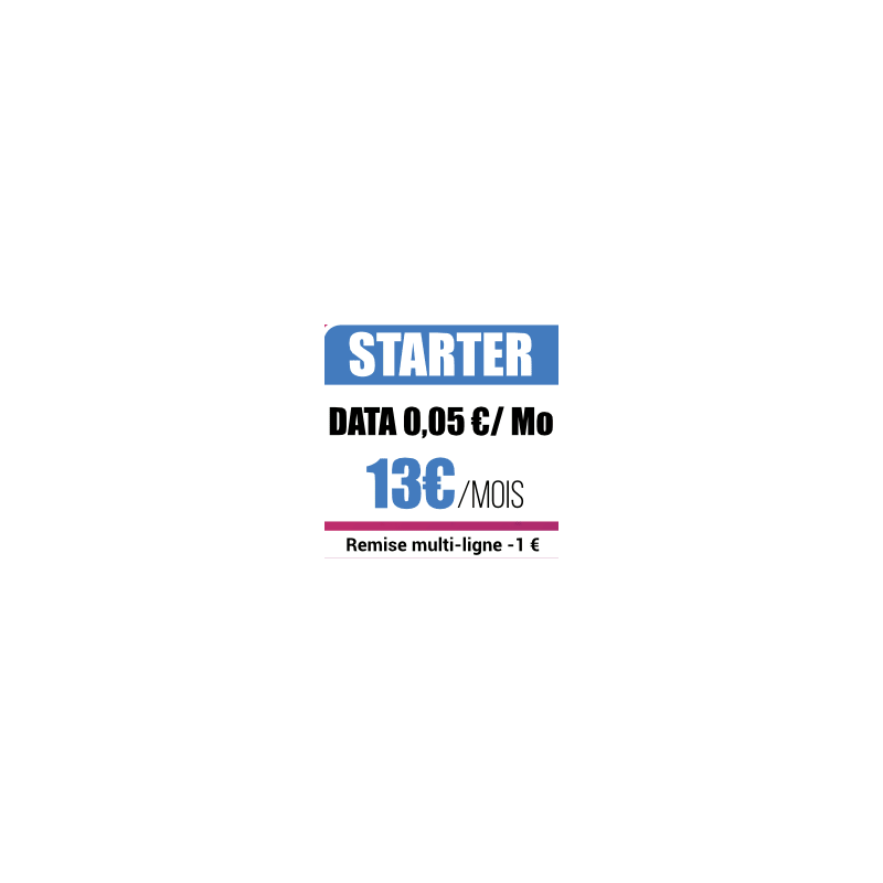 Forfait Mobile STARTER Forfait Mobile STARTER