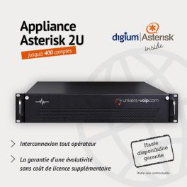 Appliance Asterisk 2U - 400 Comptes - Haute disponibilité